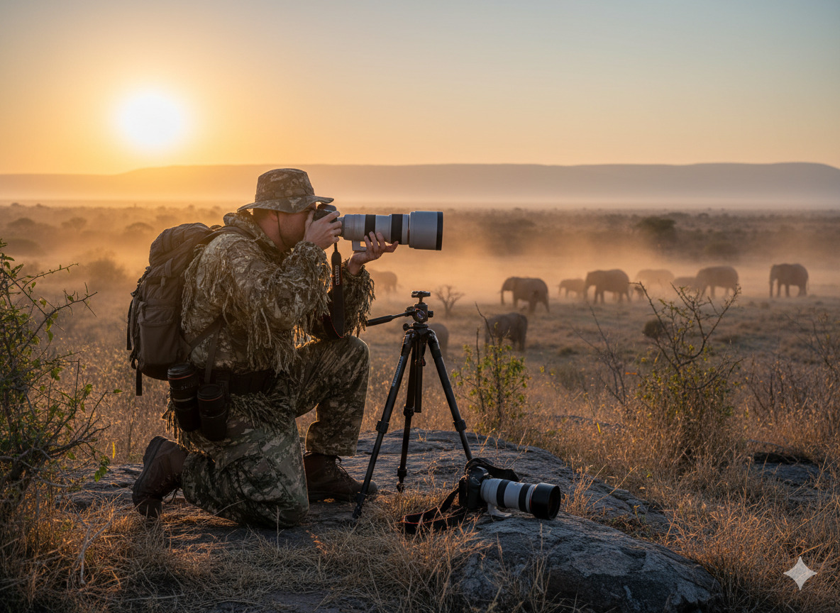 Professionel fotograf ved arbejde